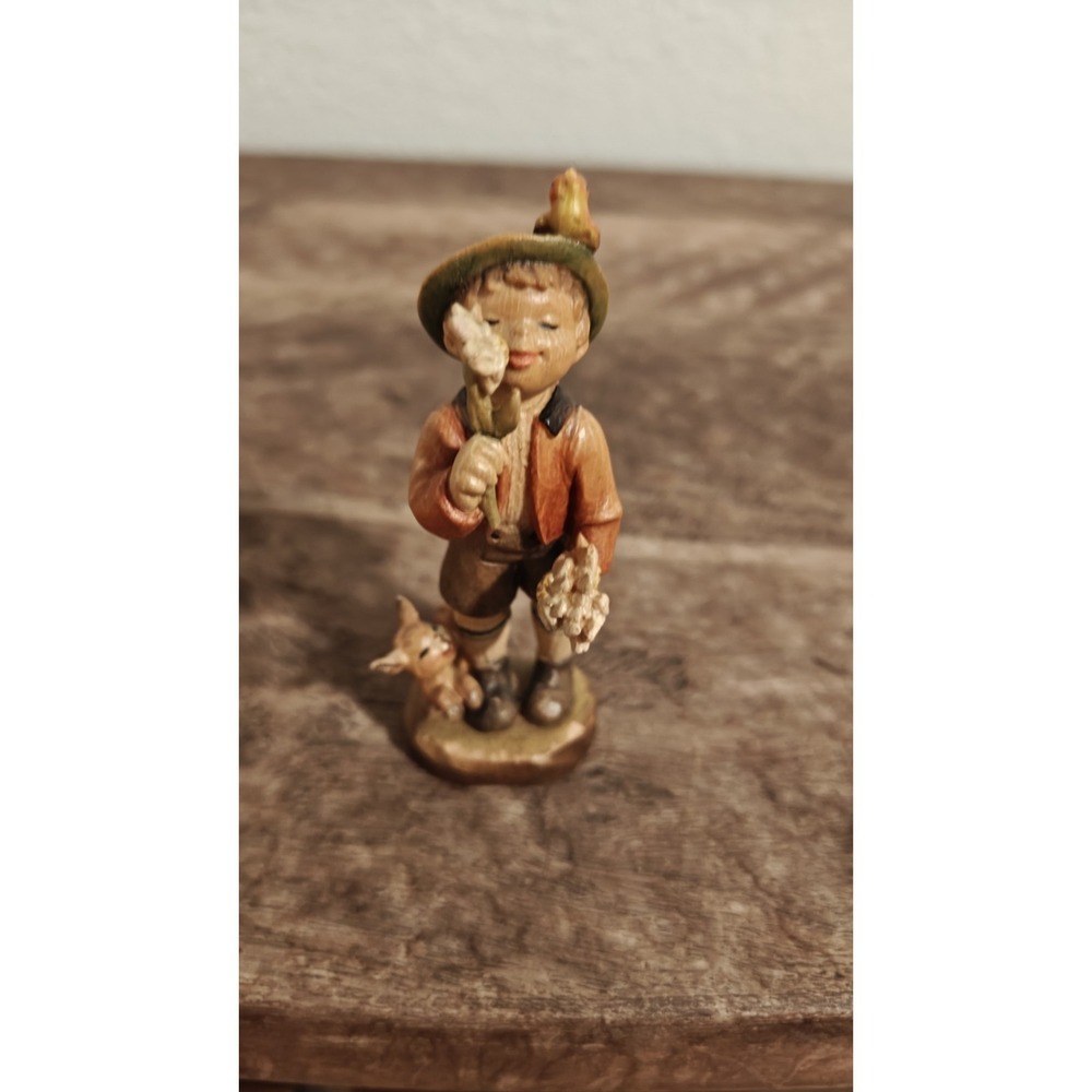 Rare! ANRI Ferrandiz Italy Hand Carved Hand Painted "Edelweis" Figurine